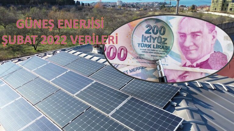 Çatı güneş enerjisi elektrik satışı şubat 2022