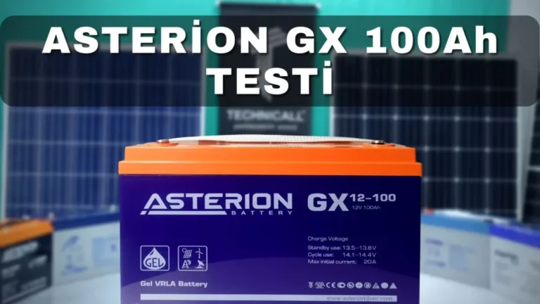 asterion gx 100Ah solar jel akü test